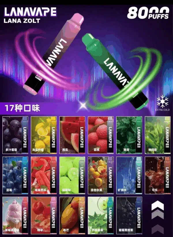 LANA ZOLT 8000 puffs 口味與使用體驗展示